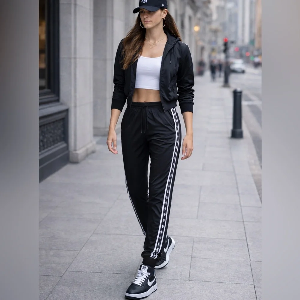 NWT S2 Sport Walking Pants Full Length Black Womens Sz M - Picture 3 of 12